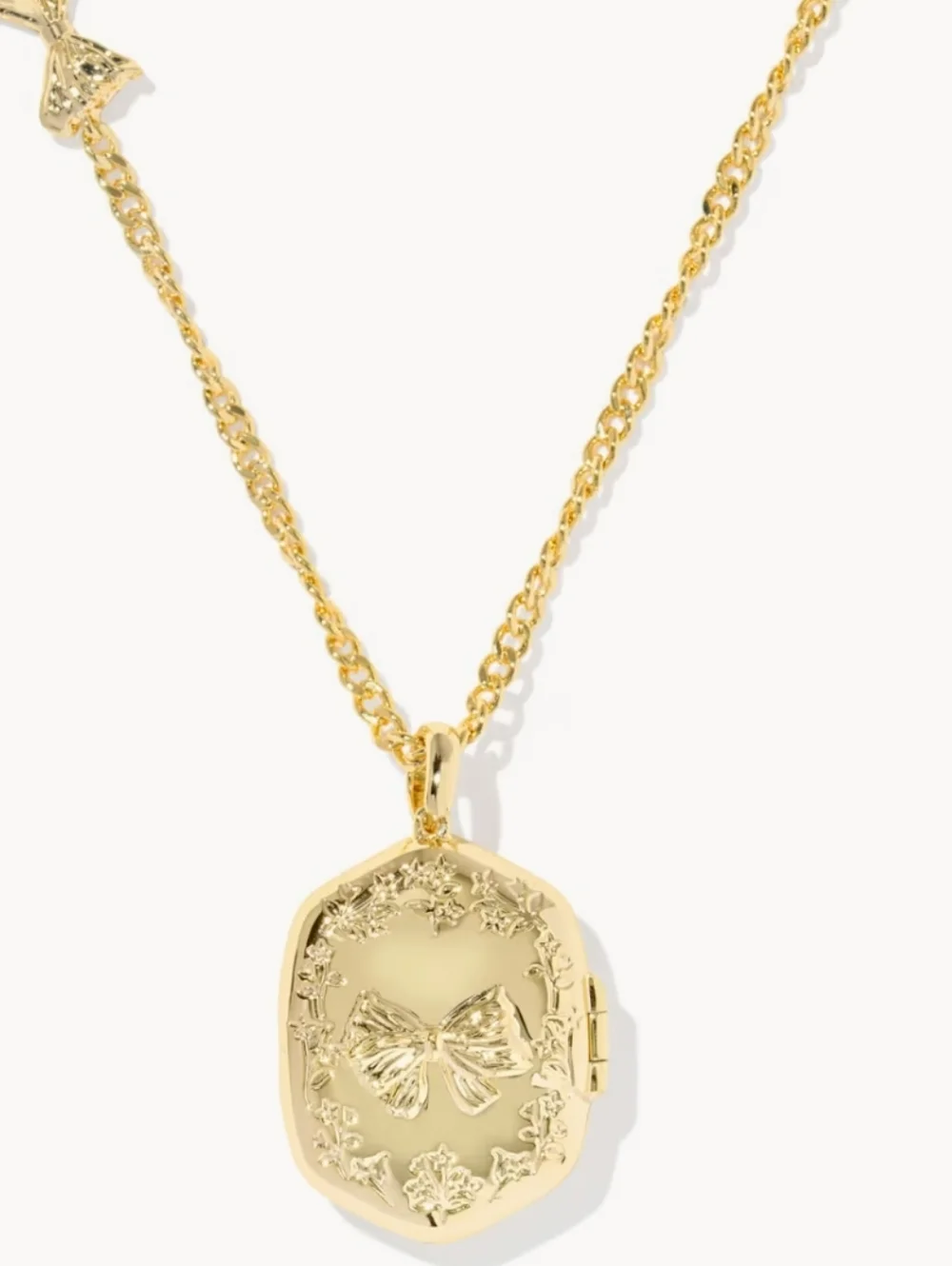 Kendra Scott x LoveShackFancy Daphne Gold Locket Necklace - Picture 3 of 4